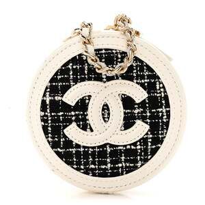 Chanel Tweed Quilted Round Filigree #230829C19B